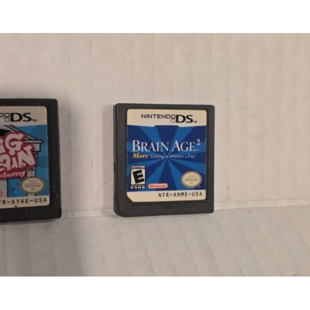Nintendo DS Game Lot Brain Age (1 and 2), Big Brain Academy, SAT Coach Tested